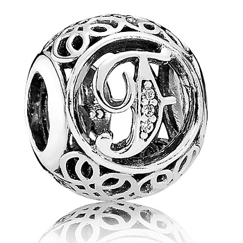 Подвеска-шарм из серебра буква F №791850CZ