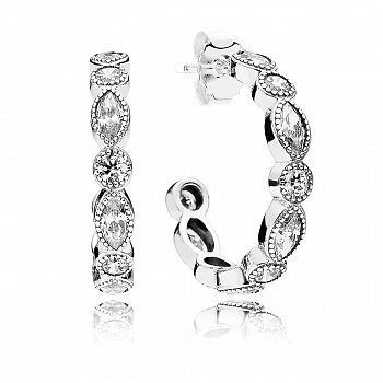 СЕРЬГИ PANDORA ОБОЛЬСТИТЕЛЬНАЯ  МАРКИЗА №290724CZ