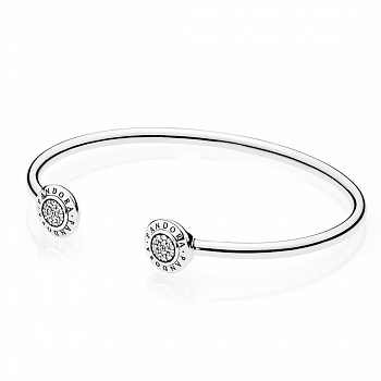 СЕРЕБРЯНЫЙ БРАСЛЕТ-БЕНГЛ PANDORA №590528CZ